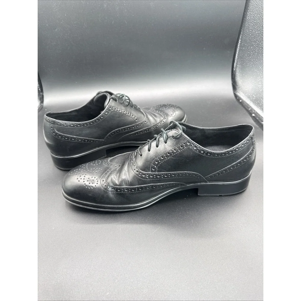Rockport Adiprene by Adidas Black Leather Wingtip Oxford Shoes Men's Size 11W
